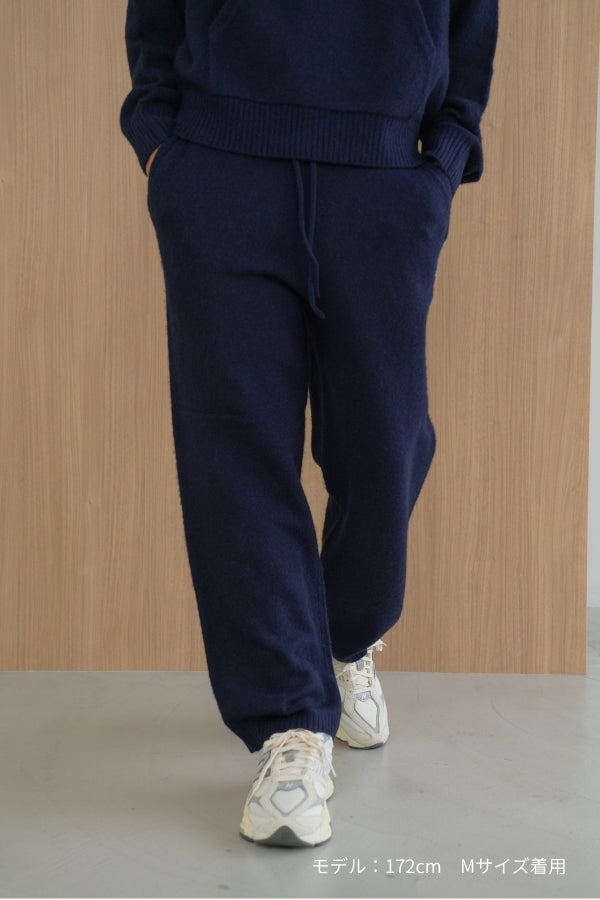 Cashmere Blend Zip-Pocket Knit Pants