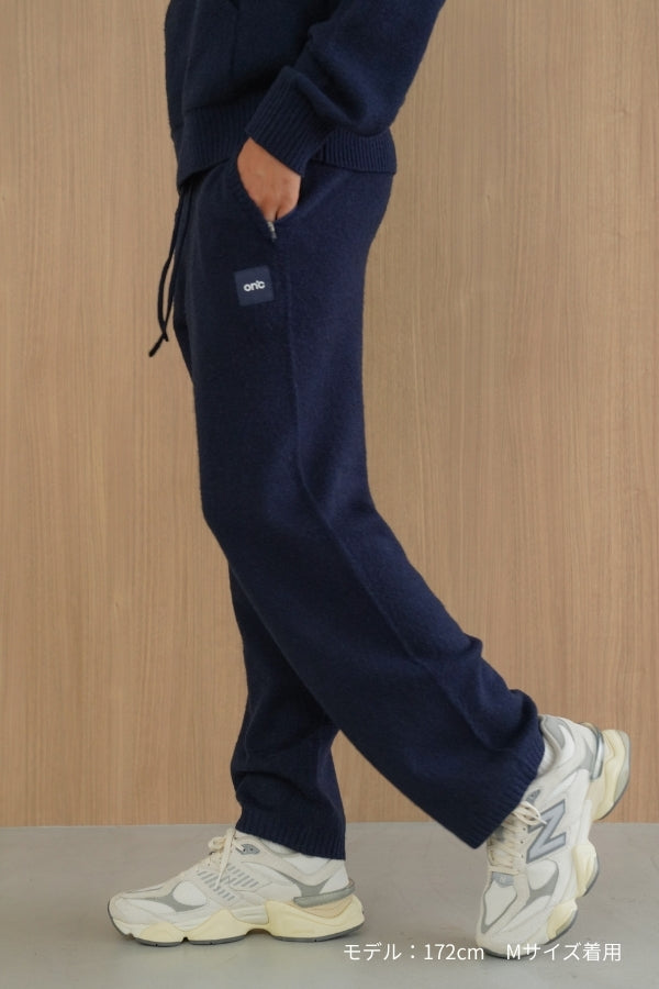Cashmere Blend Zip-Pocket Knit Pants
