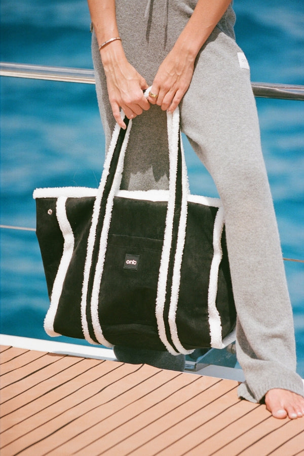 Bicolor Boa Tote Bag