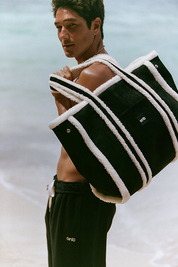 Bicolor Boa Tote Bag