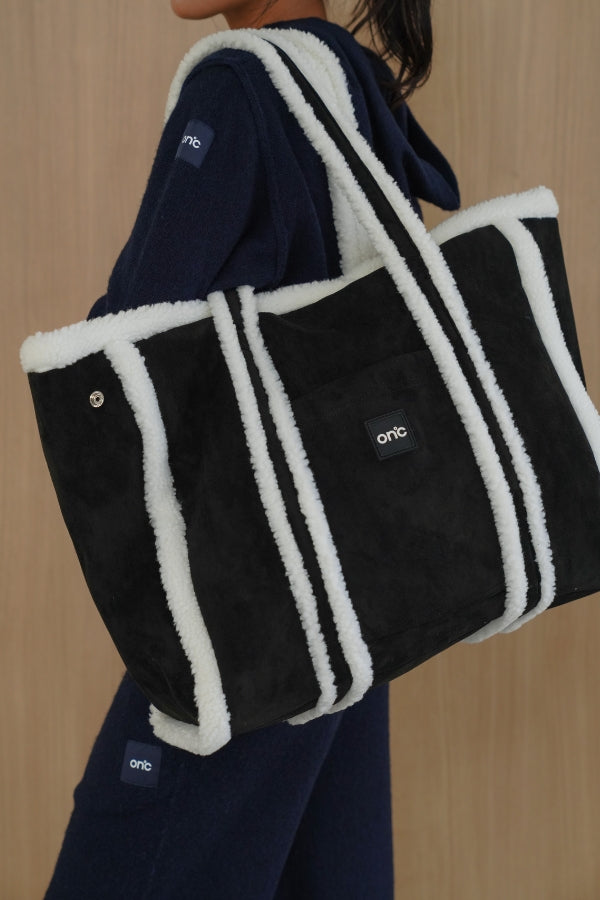 Bicolor Boa Tote Bag