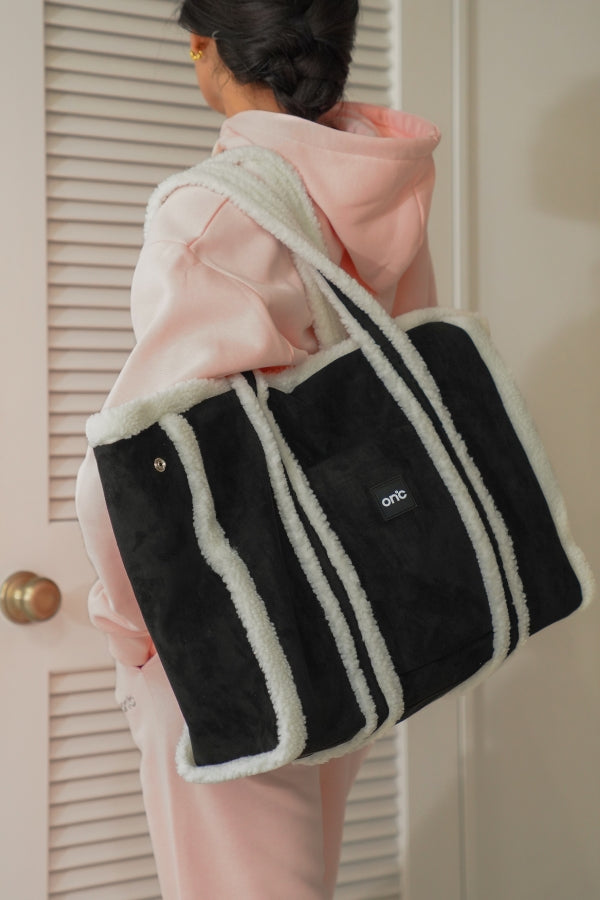 Bicolor Boa Tote Bag
