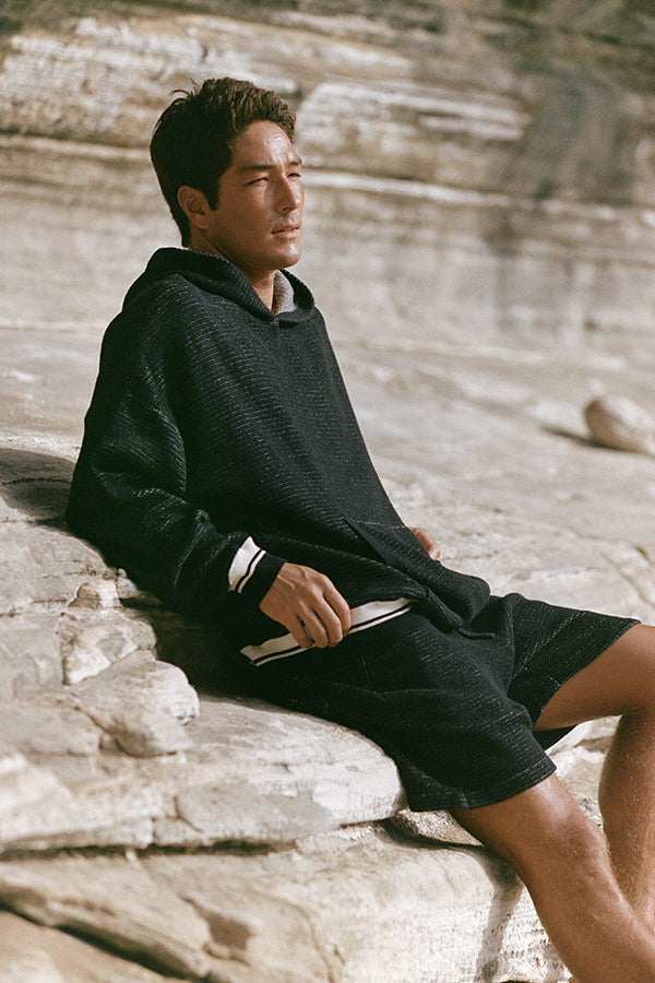 Duo-Weave Line Knit Shorts | MEN
