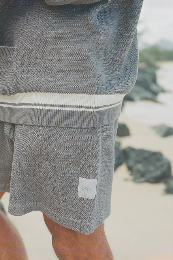 Duo-Weave Line Knit Shorts | MEN
